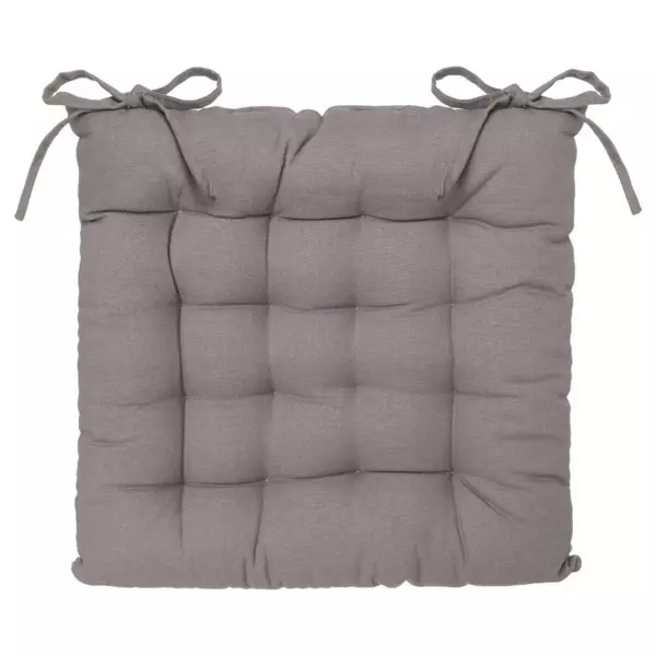 Coussin de chaise carré Datara Taupe