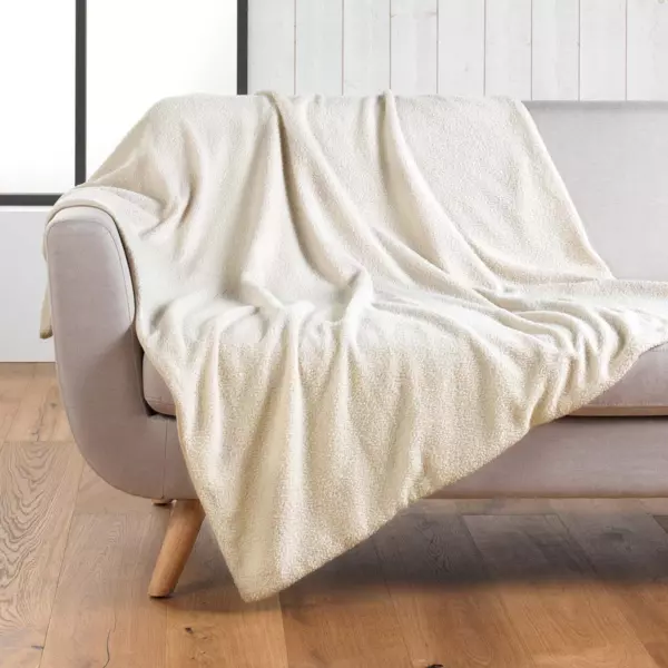 Sofadecke Bouclette (150 cm) Wooly Cremewei�
