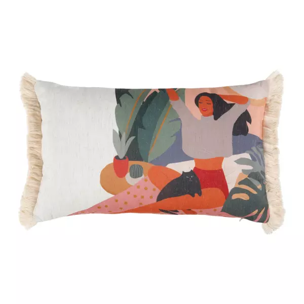 Cuscino Decorativo In Tessuto Con Razza Briard | Cuscino Per Divano E Esterno 38x48 Cm | Federa Con Inserto | Regalo Originale Per Amanti Dei Cani