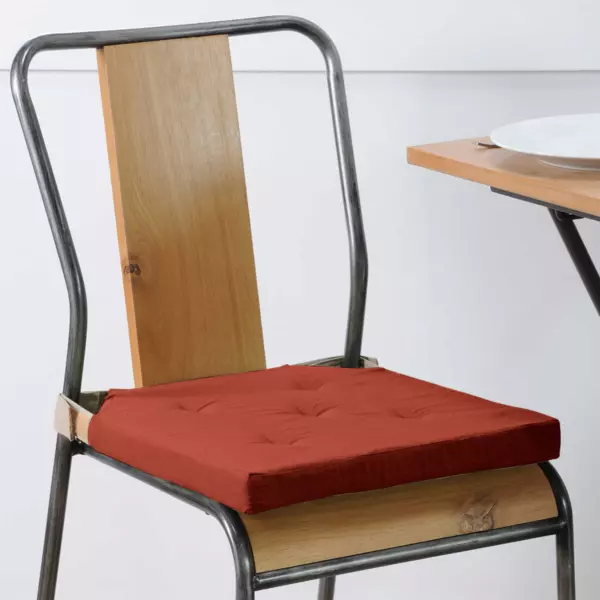 Stoelkussen met velcro Rood Terracotta