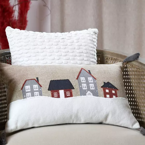 Coussin rectangulaire coton (30 x 50 cm) Cornouailles Beige