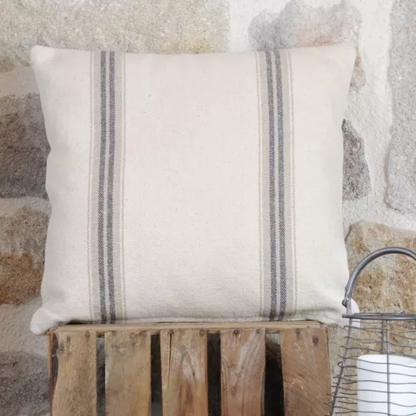 Coussin carré coton (50 x 50 cm) Montauban Gris anthracite