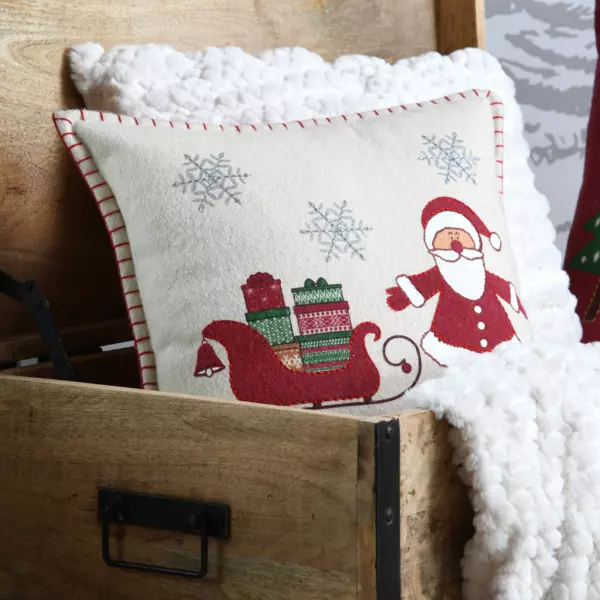 Lanpn Kerstkussen, Notenkraker kussen, Kerstdecoratie Pluche kussen winter sierkussen voor Cadeau Woonkamer Slaapkamer Sofa Bank Bed Winter Decoratie (Roze, 57,5x84,5cm