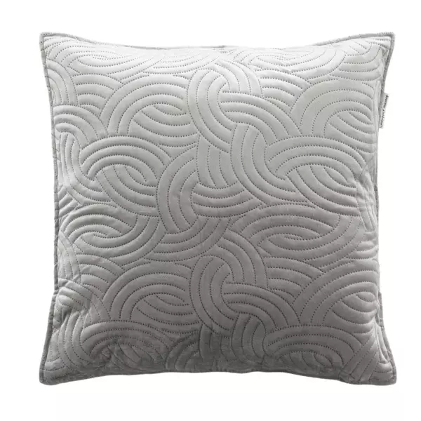 Housse de coussin carrée velours (60 x 60 cm) Solange Grise