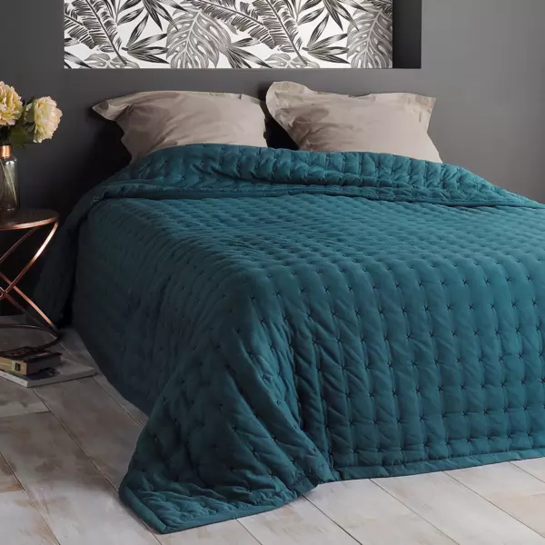 Copriletto (250 x 260 cm) Paloma Blu anatra