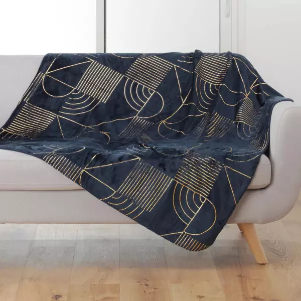 Plaid suave (150 cm) Lineor Azul marino