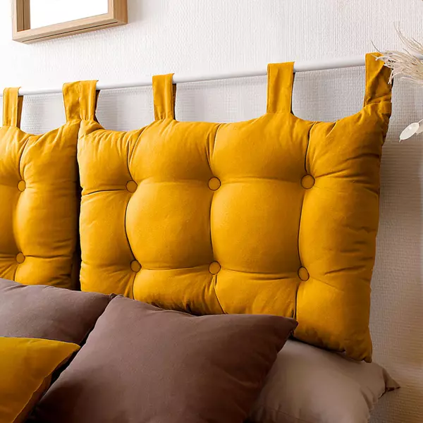 Espaldar de cama con cojines sale