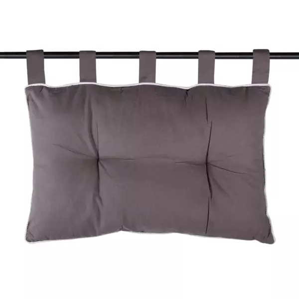 Kopfteil-Kissen aus Baumwolle (70 cm) Duo Grau