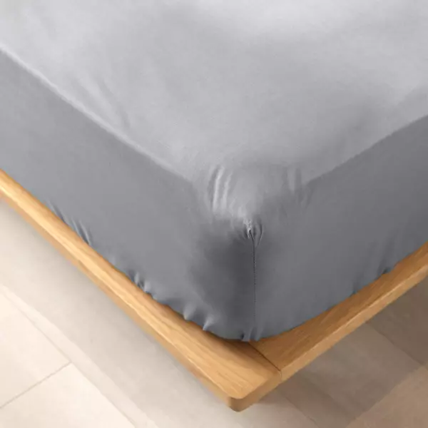 Sábana bajera en algodón bio (90 cm) Biolina Gris