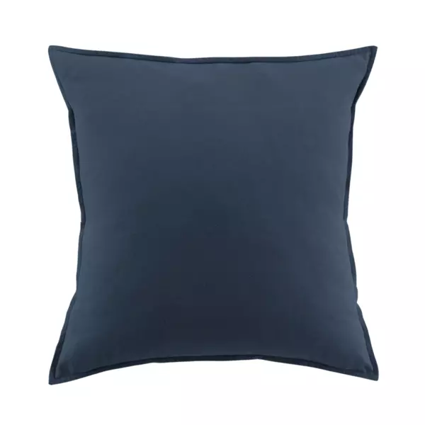 Taie d'oreiller carrée flanelle de coton (63 x 63 cm) Théa Bleu nuit