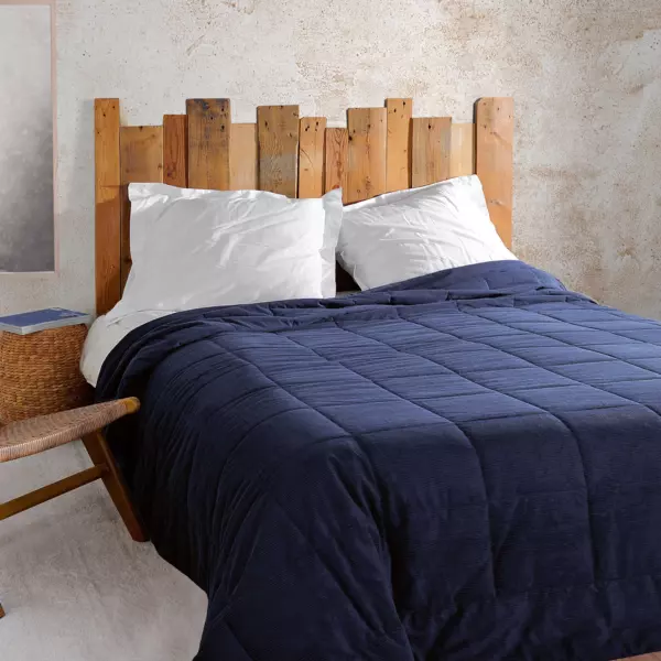 Couvre lit matelassé (230 x 250 cm) Vercors Bleu marine