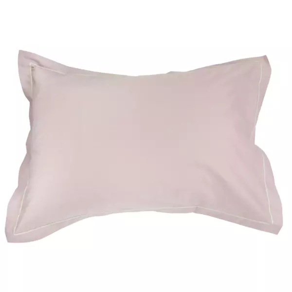 Funda para almohada rectangular algodón Félicie Rosa claro listón
