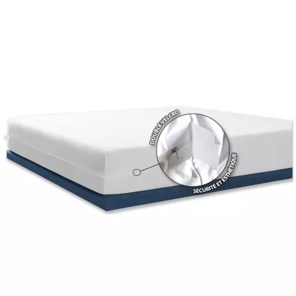 Housse de matelas intégrale anti-punaises de lit (140 x 190 cm) Ombeline Blanche