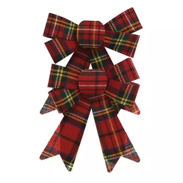 Lot De 12 Nœuds En Velours Bordeaux Pour Décorations De Sapin De Noël