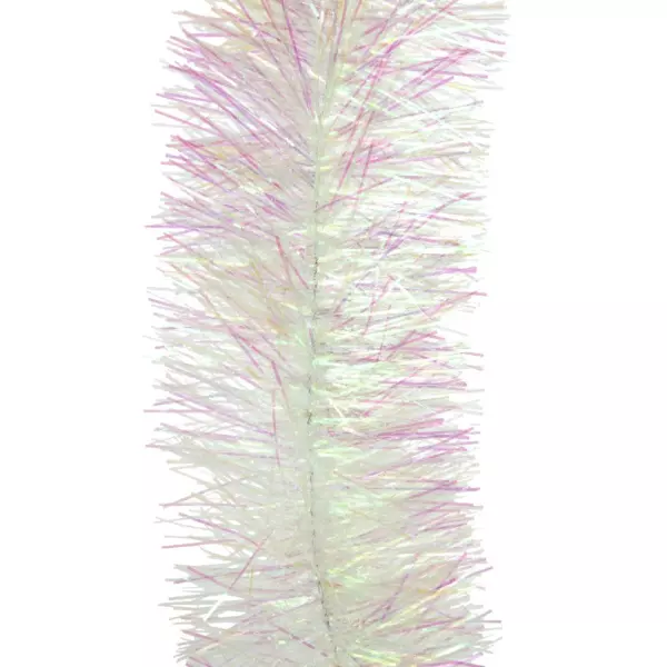 Kerstslinger (D10 cm) Candy parelmoerwit