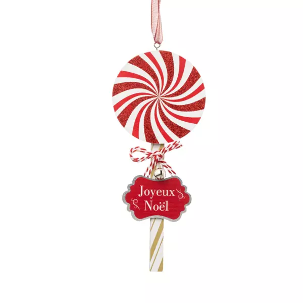 Bonbon à suspendre (H22 cm) Sucette spirale Rouge