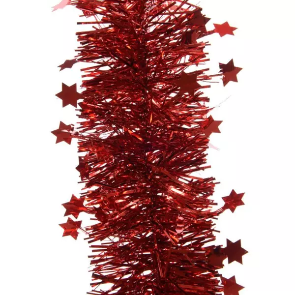 Guirnalda de Navidad (D10 cm) estrellada Alpine Rojo