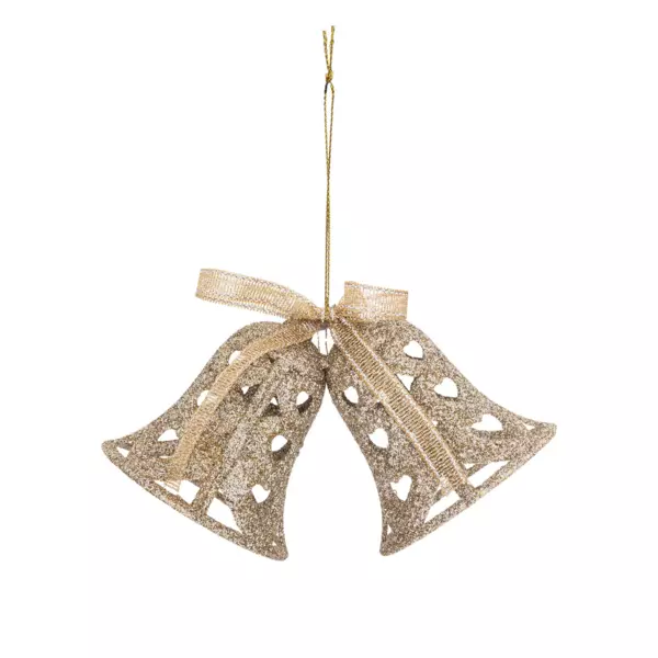 Clochette de Noël Noeud (H12 cm) Naturel