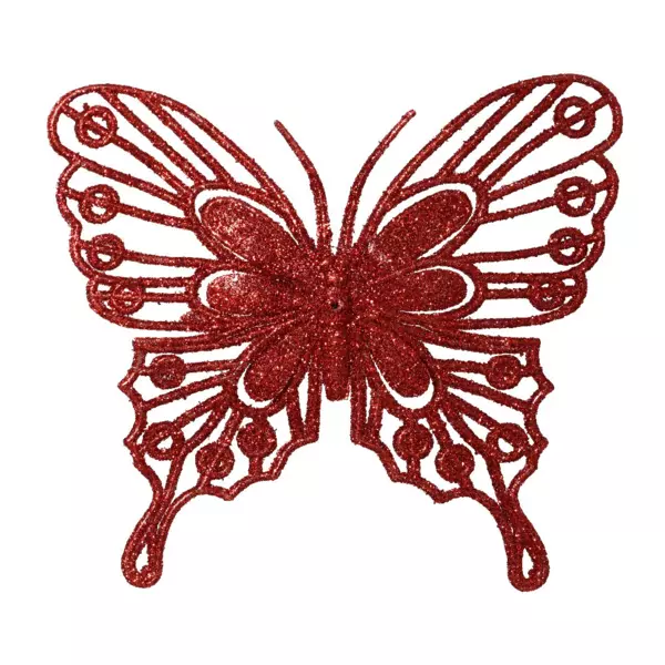 Lot de 2 papillons (H11 cm) Fanny Rouge