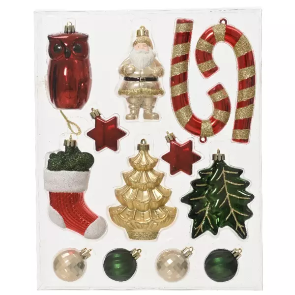 Kit de décoration de sapin de Noël Manaé Vert sapin