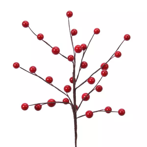 Branche décorative Baie (26 cm) Cantique Rouge