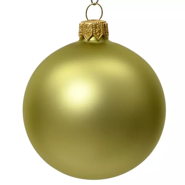 Lot de 6 boules de Noël en verre (D80 mm) Arctique mates Pistache