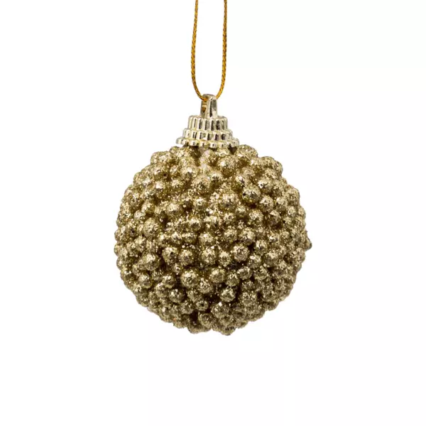 Lote de 10 bolas de Navidad (D40 mm) Petit Bill Oro