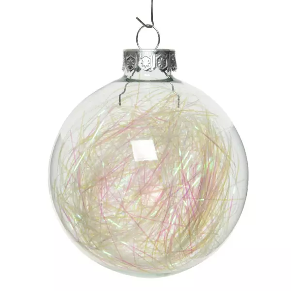 Lot de 4 boules de No�l en verre (D70 mm) Filament Transparent 
