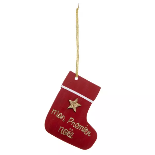 Lot de 3 bottes (H11 cm)Premier Noël Rouge
