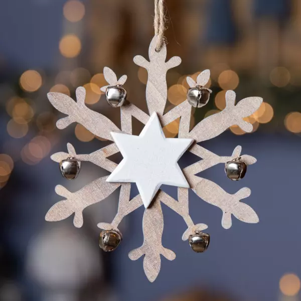 Estrella de Navidad para colgar Flicka Natural