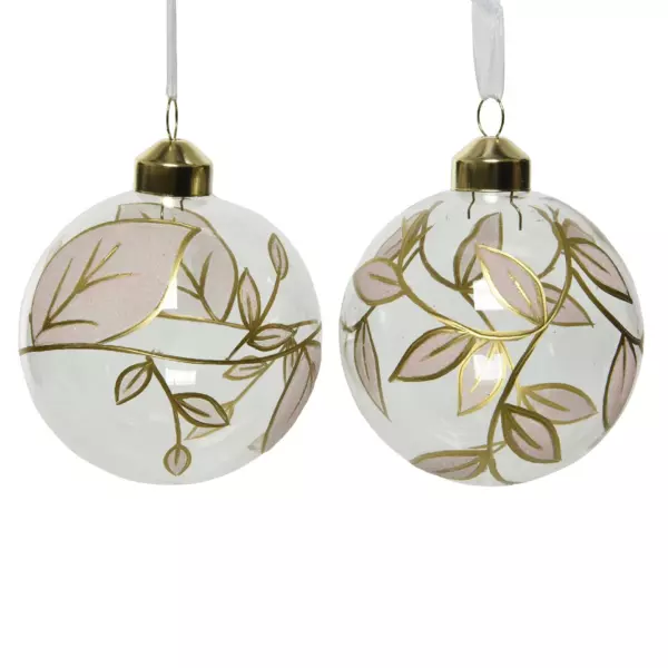 3er set Weihnachtskugeln aus Glas (D80 mm) Leana Transparent