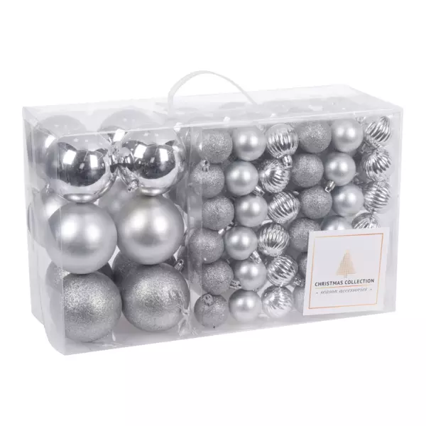 Lot de 94 boules de Noël Season Argent