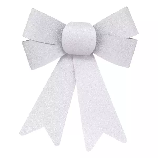 2er Set Schleifen mit Pailletten Klein Silber