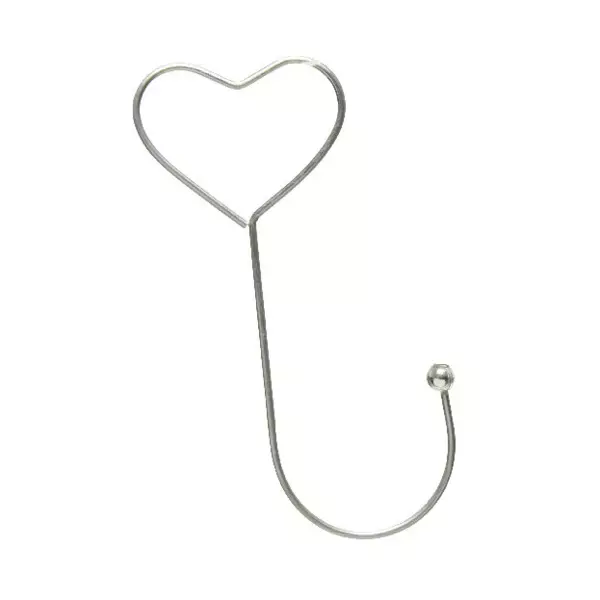 Attache-boule en lot de 12 Coeur Argent