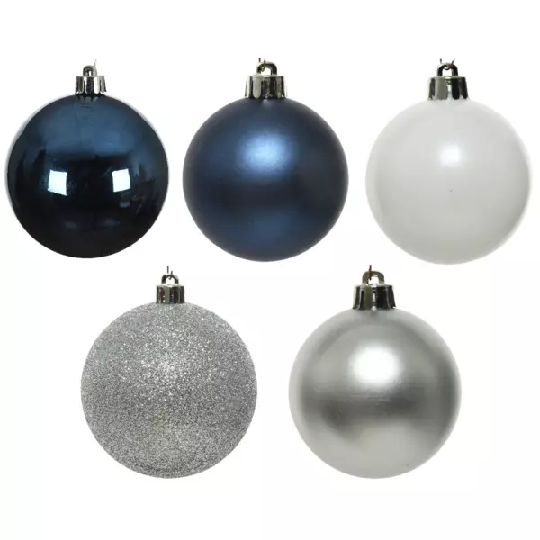 Set van 30 kerstballen (D60 mm) Alpine multi donkerblauw