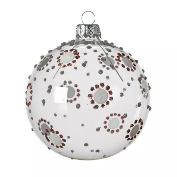 Lot de 6 boules de Noël en verre (D80 mm) Margarita Transparent