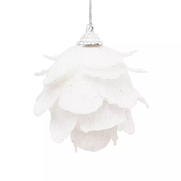 Lote de 3 decoraciones flores de nieve Blanco