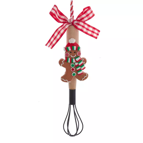 Pain d'épices à suspendre (H12 cm) Fouet de Noël Rouge