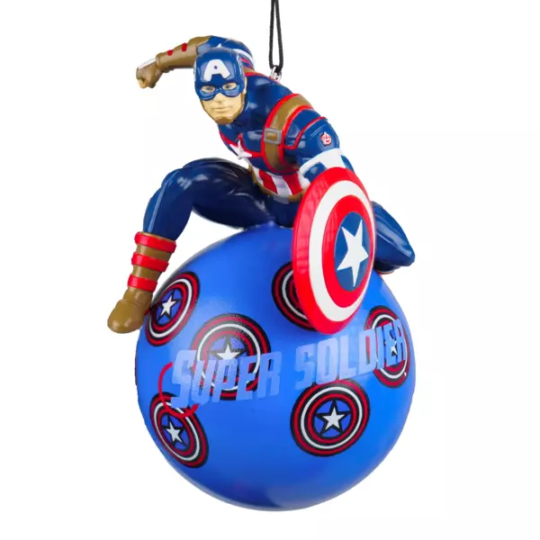 Boule de Noël (D130 mm) Disney Captain America Bleu