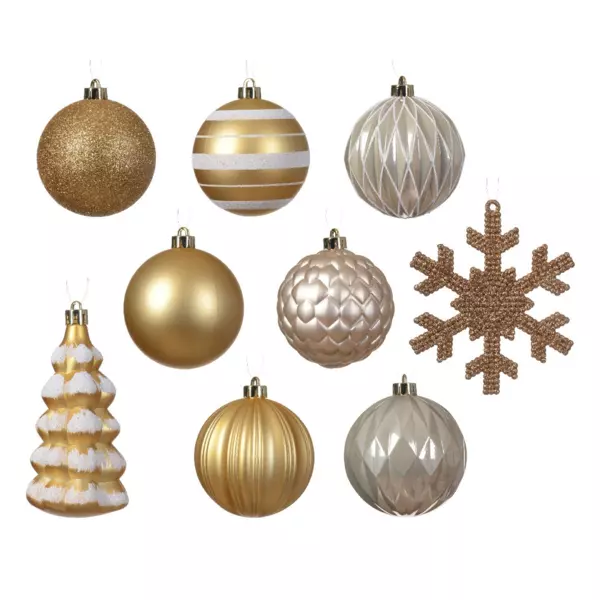 Kit de décoration de sapin de Noël Tradition Marron clair