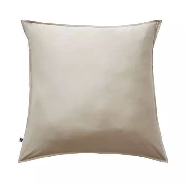 Funda de almohada cuadrada en satén de bambú (63 cm) Salomé Beige pampa