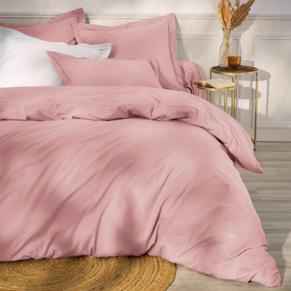 Housse de couette + Rose - Linge de lit - Eminza