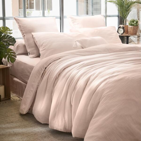 Juego de sábanas en algodón cama 90 cm 3 piezas Bora Rosa - Ropa de cama -  Eminza