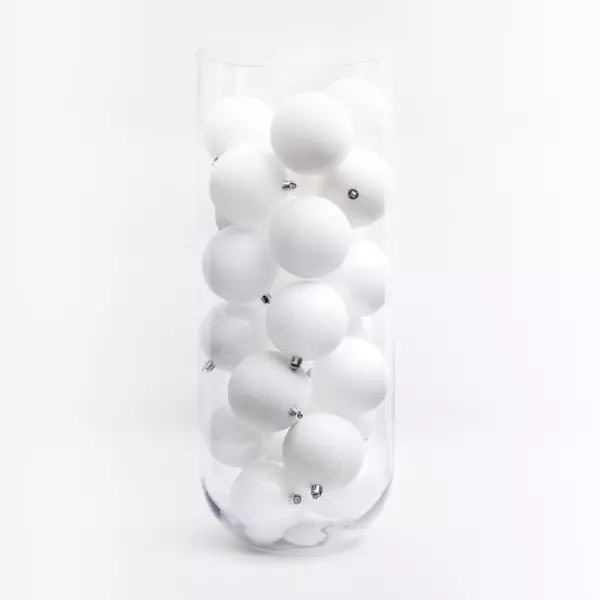 Lote de 30 bolas de Navidad (D80 mm) New Alpine Blanco
