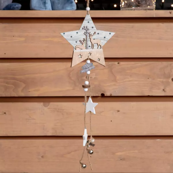 Estrella de Navidad para colgar Géant Natural