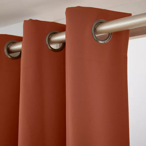 Mrklgningsgardin (180 x 260 cm) Dark Terracotta