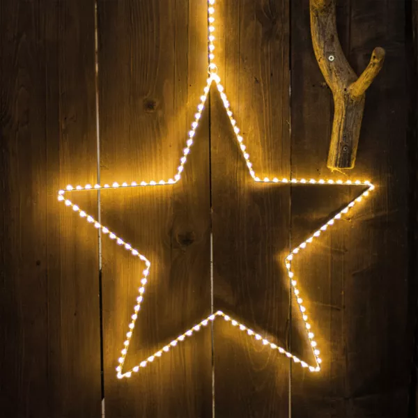 Etoile lumineuse à suspendre 175 LED (D58 cm) Kais Blanc chaud