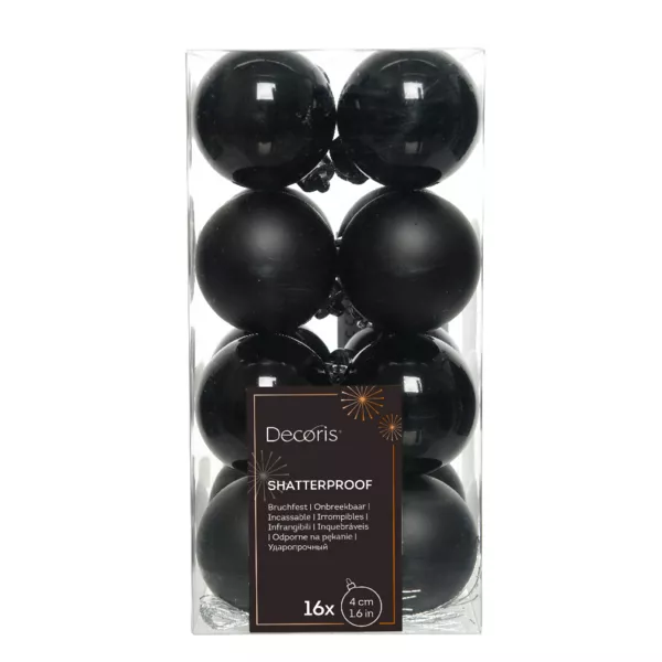 Boules De Noël Déco Sapin - Lot De 16 Boules Rouges 6 Cm, Décorations Intérieur/Extérieur, Incassables, Avec Cordons, Pour Maison, Bureau, Magasin