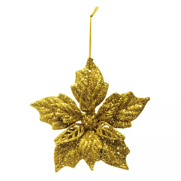 Hoja para colgar Poinsettia Oro