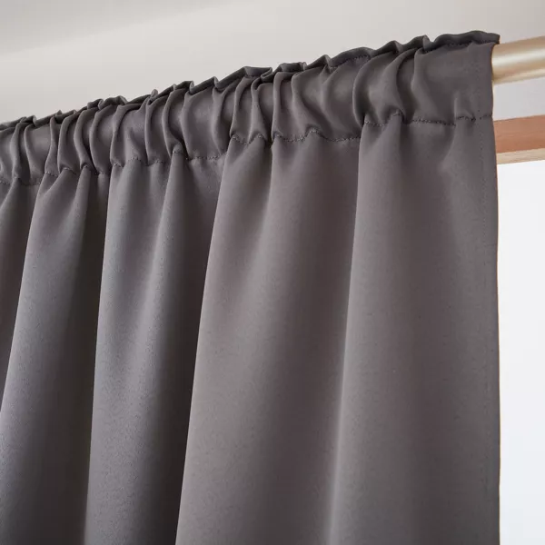 Rideau obscurcissant galon fronceur (140 x 260 cm) Dark Gris anthracite